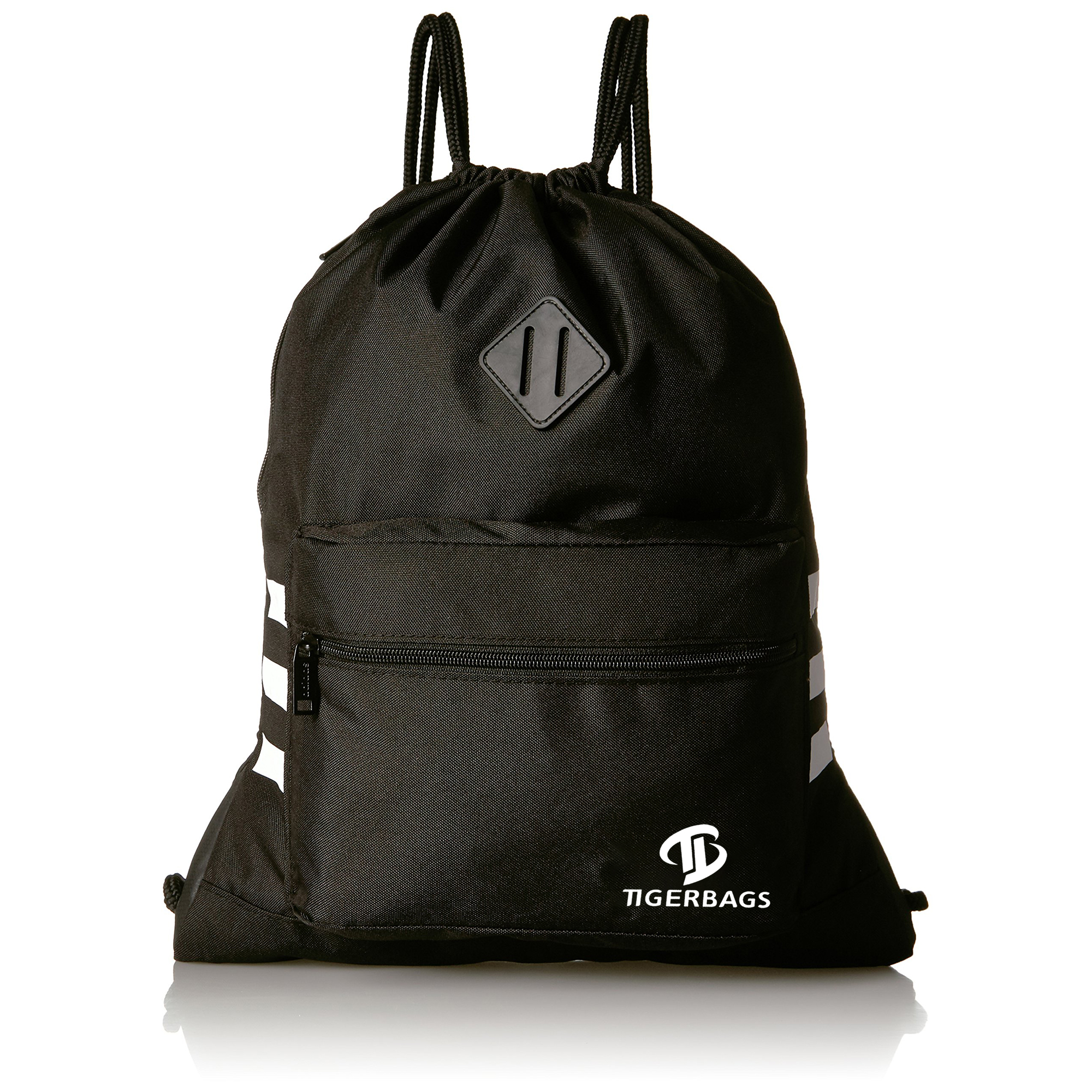 Fekete húzózsinóros vízálló strapabíró táska nagy kapacitású sporttáska