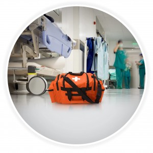 O kit de primeiros auxilios de emerxencia de luxo de gran capacidade laranxa é personalizable