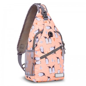 Petit sac à dos à bandoulière oblique identique pour hommes et femmes - mini sac à bandoulière étanche sac de poitrine voyage
