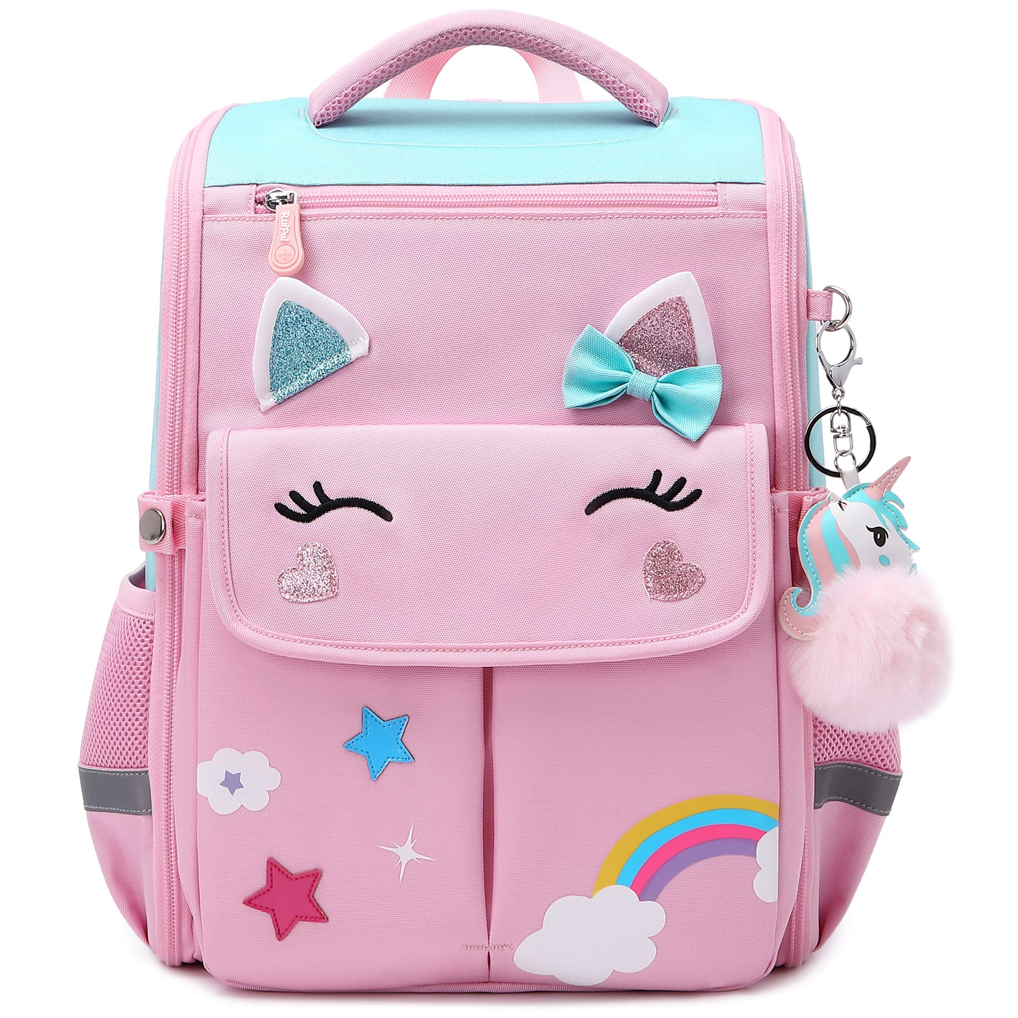 İngilis üslublu unicorn Rainbow star girl çantası sevimli və davamlıdır