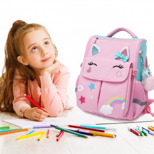 ინგლისური სტილის unicorn Rainbow ვარსკვლავიანი გოგონას ჩანთა მიმზიდველი და გამძლეა
