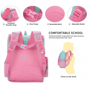 A bonita mochila de estudante é lixeira, duradeira e lavable