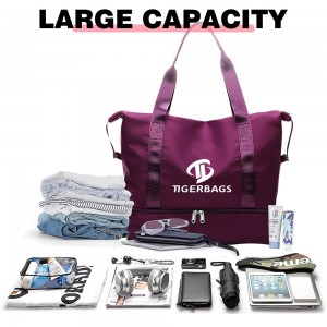 Чанта за патување, женска чанта за вежбање, преклоплива и лесна