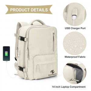 Үлкен рюкзак кездейсоқ мектеп сөмкесі Кірістірілген USB ұясына арналған рюкзак