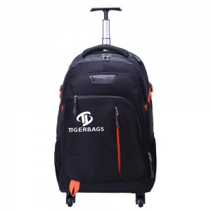Water Resistant Rolling Wheeled Backpack Laptop Compartment Bag