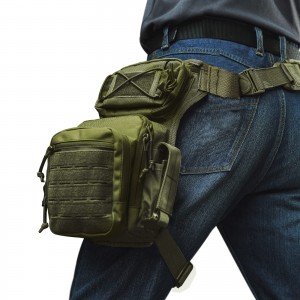 Multifunctional isina mvura uye yakasimba Tactical Drop Leg Pouch Bag yevarume nevakadzi