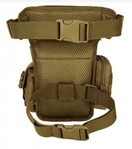 Polyester Tactical Drop Leg Pouch Bag sing cocog kanggo sepeda motor, hiking, lsp
