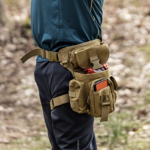 Högkvalitativ nylon, reptålig, rivsäker Tactical Drop Leg Pouch Bag