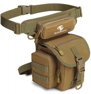 Tamang polyester Tactical Drop Leg Pouch Bag para sa mga motorsiklo, hiking, atbp