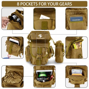 ຄວາມອາດສາມາດຂະຫນາດໃຫຍ່ກັນນ້ໍາທົນທານ Tactical Drop Leg Pouch Bag