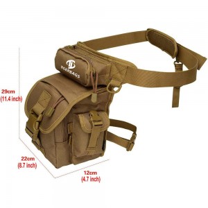 Yellow-brown Tactical Drop Leg Pouch Bag Oxford waterproof bag