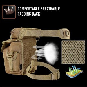 Воданепранікальная сумка Oxford Tactical Drop Leg Pouch Bag жоўта-карычневага колеру