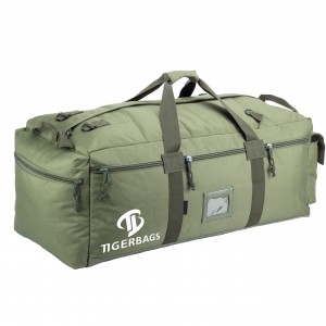 Оливково-зелена дорожня сумка зі знімними лямками для рюкзака Тактичний дафл