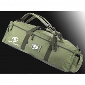 अलग करने योग्य बैकपैक पट्टियों के साथ जैतून हरा यात्रा बैग, टैक्टिकल डफ़ल