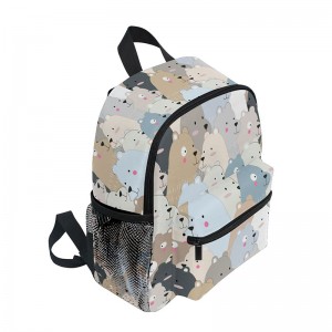 Винтажный милый мини-рюкзак с медвежонком для мальчиков и девочек, дошкольный книжный рюкзак, студенческая сумка, дорожный рюкзак