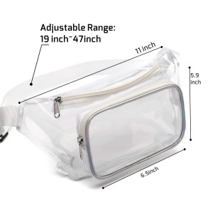 防水かわいい透明ウエストバッグ持ち運びやすいウエストバッグ