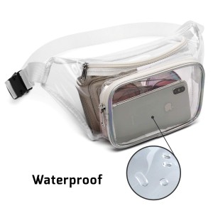 Bolsa de cintura fofa e transparente à prova d'água Bolsa de cintura fácil de carregar