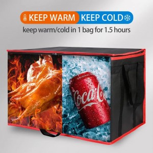 Sacchetti di consegna di pasti à diverse temperature, sacchetti frigoriferi persunalizabili di grande capacità