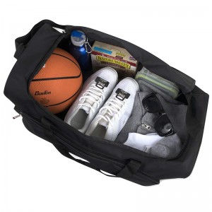Bolsa de lona ligera, bolsa de viaje para hombres y mujeres, bolsa de gimnasio y equipo deportivo/bolsa de almacenamiento, negro