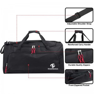 Tas ransel kanvas ringan, tas travel pria dan wanita, tas peralatan olahraga dan olahraga / tas penyimpanan, hitam