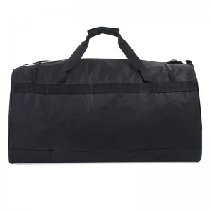 กระเป๋า Duffel ผ้าแคนวาสน้ำหนักเบา กระเป๋าเดินทางสำหรับผู้ชายและผู้หญิง กระเป๋ายิมและอุปกรณ์กีฬา/กระเป๋าเก็บของ สีดำ