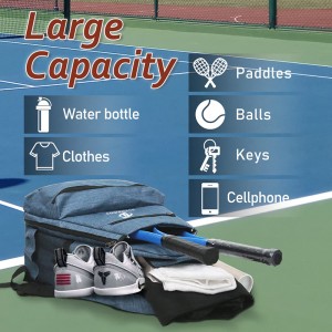 Erkek ve kadın tenis sırt çantaları, tenis raket çantaları Raket, squash, badminton ve diğer seyahat spor aksesuarlarını taşımak için kullanılır