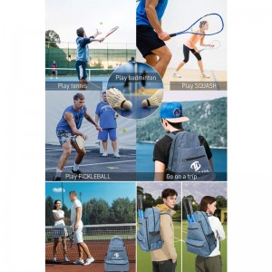 Эрэгтэй, эмэгтэй теннисний үүргэвч, теннисний цохиурын цүнх Ракет, сквош, бадминтон болон бусад аялалын спортын хэрэгслүүдийг авч явахад ашигладаг.
