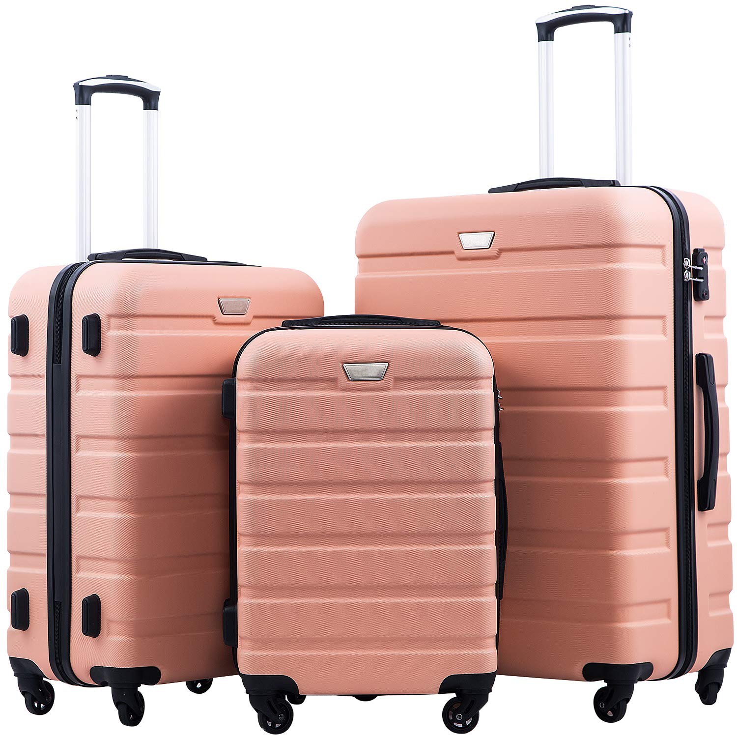 חבילת מזוודה מזוודות מרובות מעטפת קשיחה מזוודת גלגלת קלת משקל