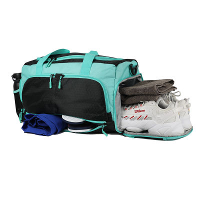 Personnalisé femmes hommes athlétique fourre-tout voyage bagages sac à dos main Gym sport sac de sport avec pochette étanche sac de sport