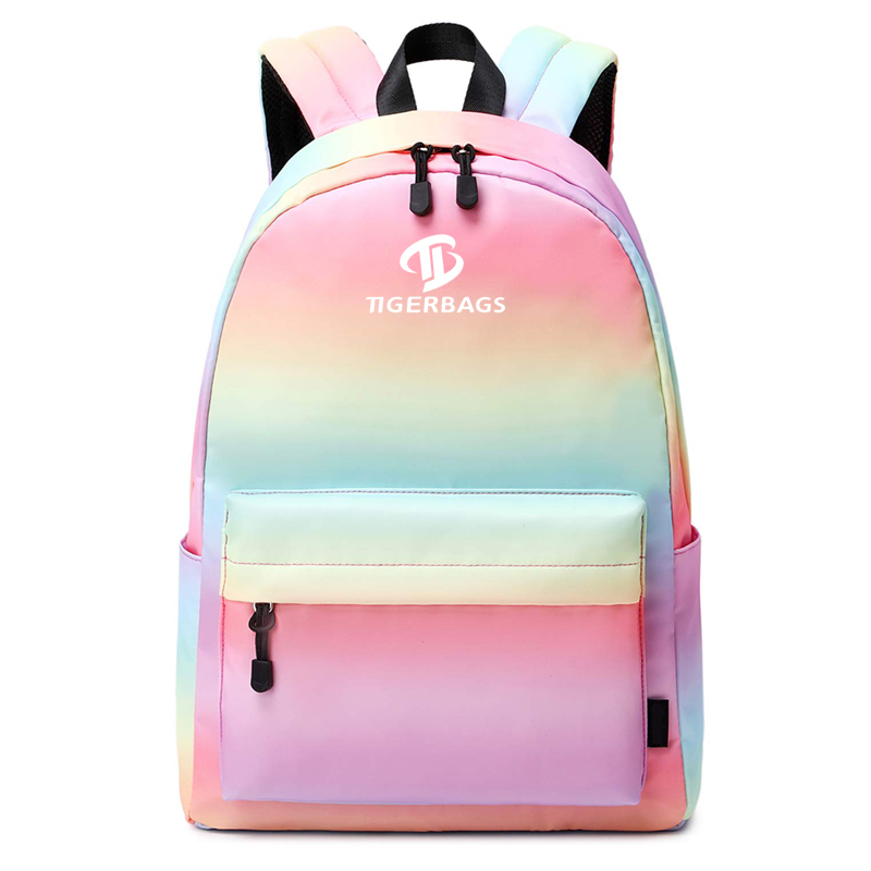 Iridescent მსუბუქი წყალგაუმტარი საყვარელი სკოლის ჩანთა სამოგზაურო სტუდენტური ზურგჩანთა
