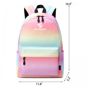 Iridescent Lightweight waterproof cute schoolbag Travel Student Backpack