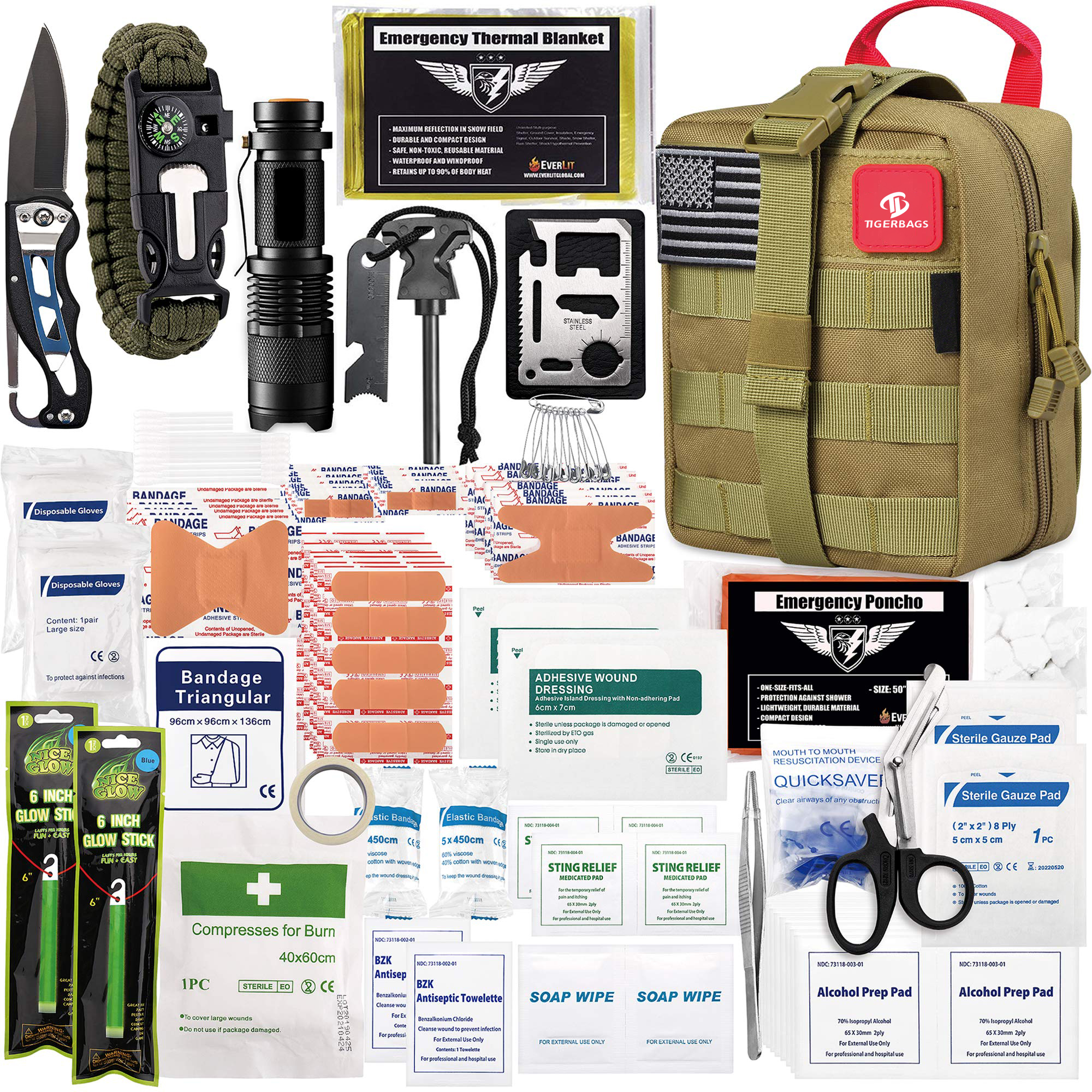 Kit di pronto soccorso di sopravvivenza Kit di emergenza per attrezzi da esterno Borsa per traumi