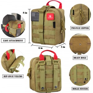 Kupona kwekutanga kwekubatsira Kit Outdoor gear emergency kit Trauma bag