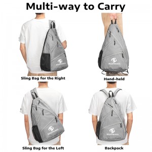 Pick Ball Bag, dobbeltsidig crossbody bag/ryggsekk for menn og kvinner