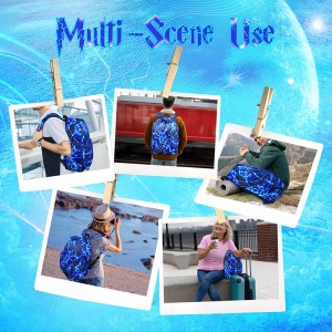 Starry Blue Laptop Schoolbag Sac de voyage étanche pour homme Sac à dos étudiant