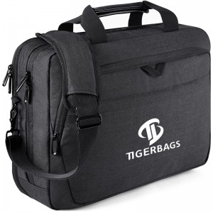 Black Laptop Bag Expandable Briefcase Computer Bag Txiv neej poj niam
