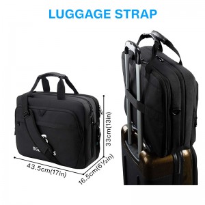 Black Laptop Bag Expandable Briefcase Computer bag Men jin