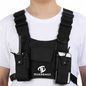 Brezžična torbica za prsni trak na sprednjem prsnem žepu za radijske walkie-talkie