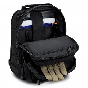 Tactical one-shoulder backpack check lub xub pwg pluaj hnab crossbody hnab