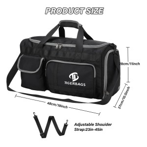 डफ़ल बैग, यात्रा बैग, जूते के डिब्बे के साथ बड़ी क्षमता वाला डफ़ल बैग