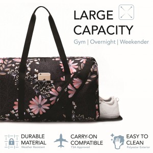 Γυναικεία τσάντα duffel bag με τσάντα με στρώμα παπουτσιού, τσάντα ταξιδιού weekend bag