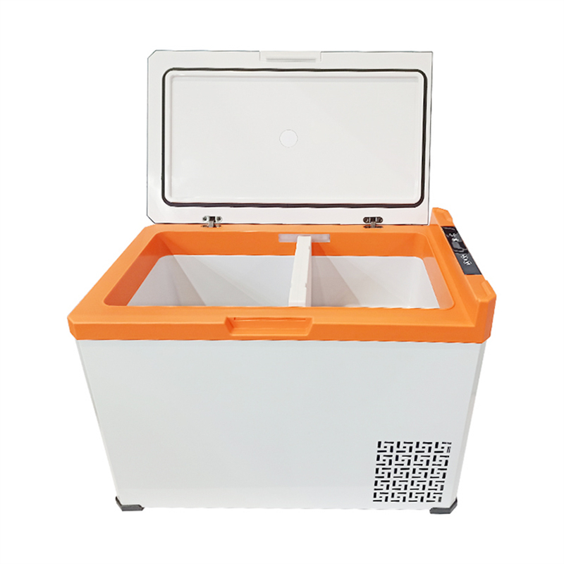 China Manufacturer for Portable Auto Refrigerators - OEM EC 30L 40L 50L ice chest cooler box car mini solar fridge ice cream 12 volt fridge freezer for car – Hktiki detail pictures