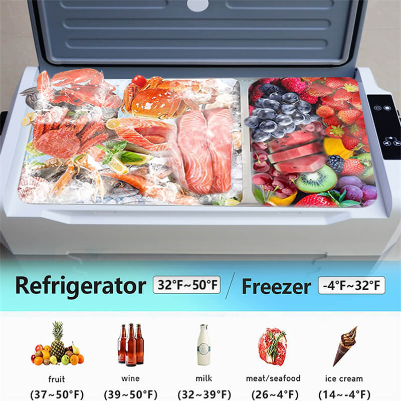 Competitive Price for Solar Refrigerator Freezer - TIKI EA35L 45L 55L CE and ISO LCD screen finishing touch flawless beauty mini fridge portable fridge freezer cold drink – Hktiki detail pictures