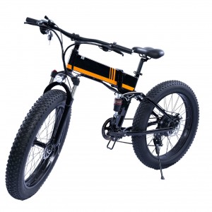 26-calowy elektryczny rower składany z grubymi oponami