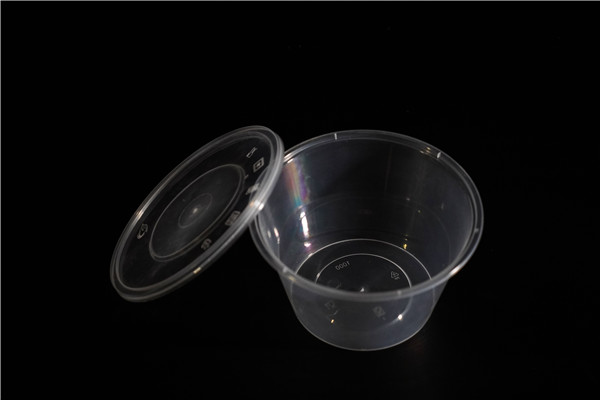 Microwave Clear Disposable PP Plastic Round Food Container With Lid