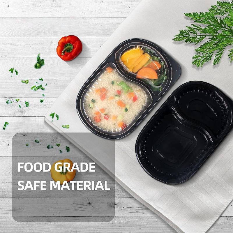 일회용 식품 용기 투명 뚜껑 트레이 독특한 테이크 아웃 용기 전자 레인지 친환경 투명 플라스틱 포장 상자