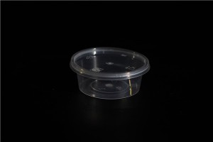 Wholesale transparent Sauce Cup Plastic PP Disposable Sauce Cup With Lid Divided type & Conjoined type