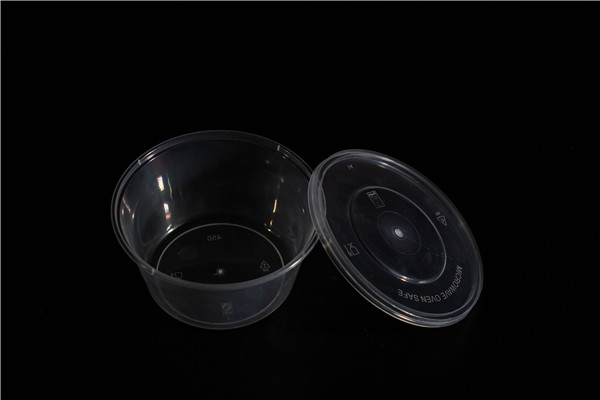 Microwave Clear Disposable PP Plastic Round Food Container With Lid