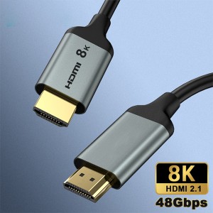 8K HDMI Cable HDMI 2.1 Wajer għal Xbox Serries X PS5 PS4 Chromebook Laptops 120Hz HDMI Splitter Cable Diġitali Kurdun 4