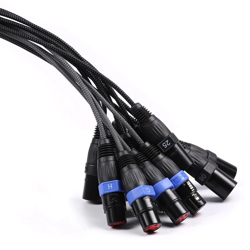 AUDIO XLR Snake Cable Mehrkanal-Audiosignal Seilbahn Bühnenbeleuchtung Übertragungssignalleitung Ausgewähltes Bild